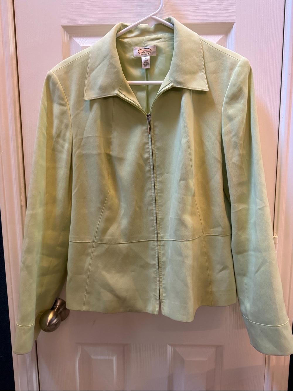 Talbots Light Green Zip-Front Jacket
